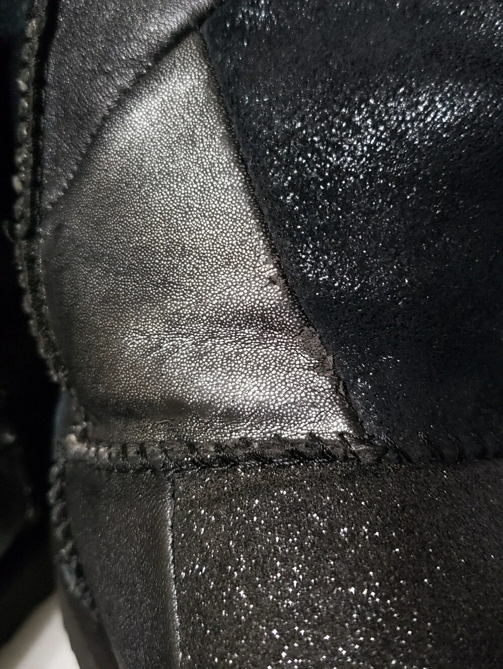 UGG Classic Glitter Black Patchwork Suede Boots Size  6